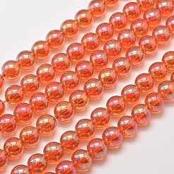 Electroplated Synthetic Quartz Bead Strands&nbsp;EGLA-J061-3mm-M