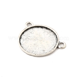 Flat Round Alloy Connector Cabochon Settings&nbsp;FIND-NH0001-18AS
