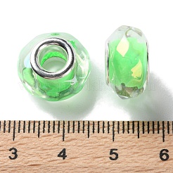 Shell Filling Brass Cores Acrylic European Beads&nbsp;OACR-M024-01S-09