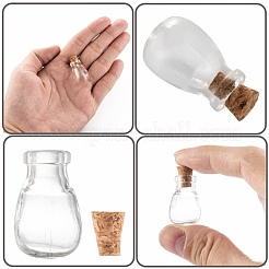 Oval Glass Bottle for Bead Containers&nbsp;AJEW-R045-09