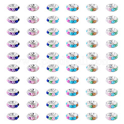 100Pcs Plastic Glass Rhinestone European Beads&nbsp;KY-TADJ0001-02