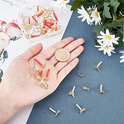 48Pcs Heart & Star & Moon & Geometry Alloy Stud Earring Findings&nbsp;PALLOY-PH0001-83LG