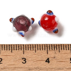 Handmade Pumpkin Spot Lampwork Beads&nbsp;LAMP-P064-02A