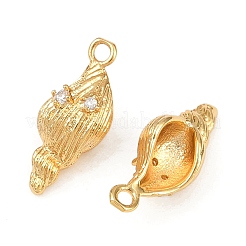 Ocean Theme Brass Micro Pave Cubic Zirconia Pendants&nbsp;KK-F902-08Q-G