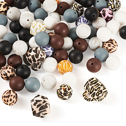 80Pcs Food Grade Eco-Friendly Silicone Focal Beads&nbsp;SIL-TA0002-66