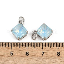 Brass Pave Cubic Zirconia Pendants&nbsp;KK-L240-07P-01