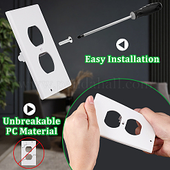 Plastic 1-Gang Socket Cover Plate&nbsp;KY-WH0046-97
