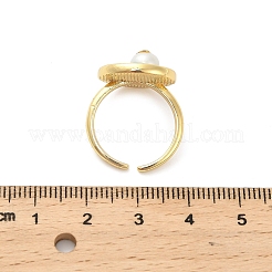 Brass Enamel Cuff Rings&nbsp;RJEW-K291-02G-02