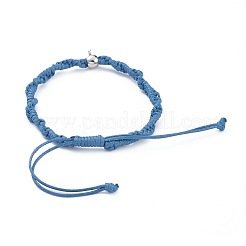Unisex Adjustable Korean Waxed Polyester Cord Braided Bead Bracelets&nbsp;BJEW-JB04669-04