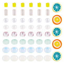DIY 9 Style Glass & Resin & Polymer Clay Beads Jewelry Making Finding Kit&nbsp;DIY-TAC0027-05