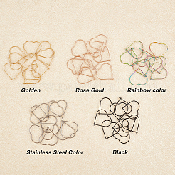 50Pcs 5 Colors PVD Vacuum Plating 304 Stainless Steel Hoop Earring Findings&nbsp;STAS-UN0023-09