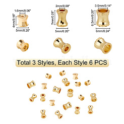 18Pcs 3 Style Brass Beads&nbsp;KK-PH0002-46