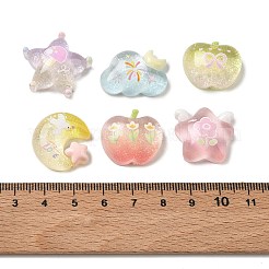 Transparent Resin & Glitter Powder Cabochons&nbsp;RE-CBA8E56-01