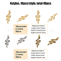 40Pcs 4 Styles Zinc Alloy Pendants&nbsp;PALLOY-CA0002-47