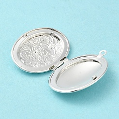 Rack Plating Brass Locket Pendants&nbsp;KK-K277-03S