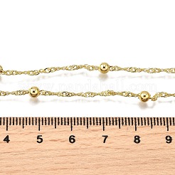 3.5MM Brass Round Ball Singapore Chain Necklaces&nbsp;LS-NJEW-M108-39G