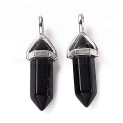 Natural Obsidian Pointed Pendants&nbsp;G-K329-67P