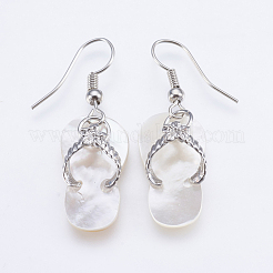 Shell Dangle Earrings&nbsp;EJEW-F147-G