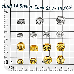 150Pcs 15 Styles Alloy European Beads&nbsp;FIND-PH0060-41