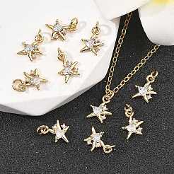 SHEGRACE Brass Micro Pave Clear Cubic Zirconia Charms&nbsp;XGRQ2O969-419G