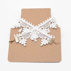 Lace Cloth Choker Necklaces&nbsp;NJEW-WH0002-01