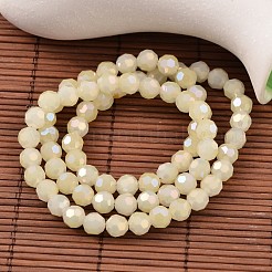 Faceted Round Electroplate Rainbow Plated Glass Beads Strands&nbsp;EGLA-M017-D01