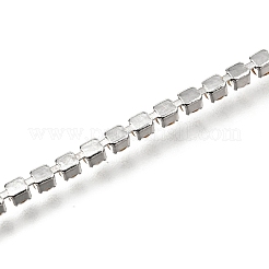 304 Stainless Steel Rhinestone Cup Chain Bracelets&nbsp;LS-AJEW-B004-01B-A