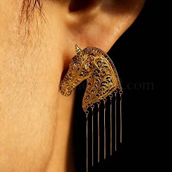 Alloy Horse Tassel Earrings for Women&nbsp;WG227FF-01