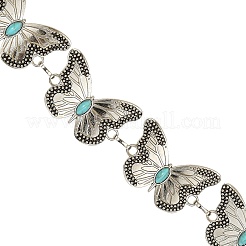 Butterfly Link Chain Waist Chains with Resin&nbsp;AJEW-CJC0006-02AS