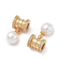 SHEGRACE Brass Micro Pave Cubic Zirconia Tube Beads&nbsp;XGRQ4G700-699G