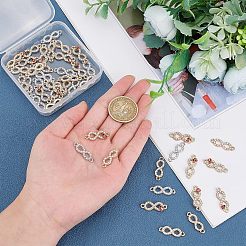 48Pcs 3 Style Alloy Rhinestone Links Connectors&nbsp;ALRI-FH0001-04