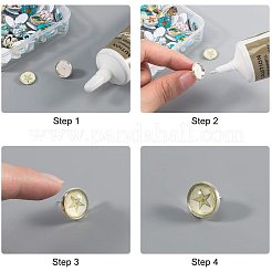 Flatback Glass Cabochons for DIY Projects&nbsp;GGLA-PH0005-12mm-06D