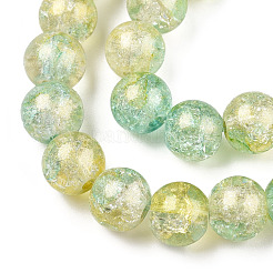 Baking Paint Crackle Glass Bead Strands&nbsp;X1-DGLA-R053-03F