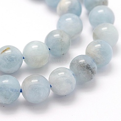 Natural Aquamarine Beads Strands&nbsp;G-P335-01-10mm