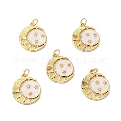 Rack Plating Brass Micro Pave Cubic Zirconia Pendants&nbsp;KK-H431-34G