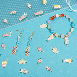 40Pcs 10 Style Light Gold Alloy Pendants&nbsp;ENAM-PH0001-87