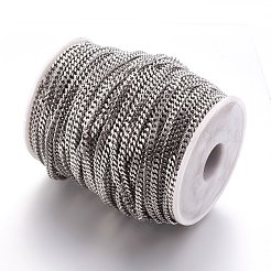 Tarnish Resistant 304 Stainless Steel Twisted Chains Curb Chain&nbsp;CHS-R001-1.0mm