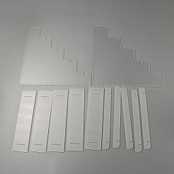 5-Layer Rectangle Acrylic Minifigures Organizer Display Risers&nbsp;ODIS-WH0038-38C