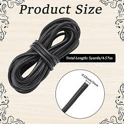 5 Yards Round PU Leather Cords&nbsp;LC-CL0001-05C