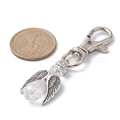 Angel Alloy & Glass Pearl Beads Pendants Decorations&nbsp;HJEW-JM01102