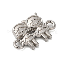 Non-Tarnish 304 Stainless Steel Girls Connector Charms&nbsp;STAS-N103-37P