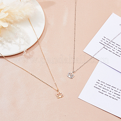 2Pcs 2 Colors Alloy Pendant Necklaces Set&nbsp;NJEW-FI0001-54