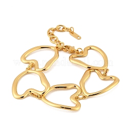 Hollow 304 Stainless Steel Link Chain Bracelets for Women&nbsp;BJEW-P393-02G
