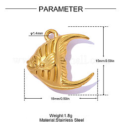 304 Stainless Steel Charms&nbsp;STAS-OY019-62G