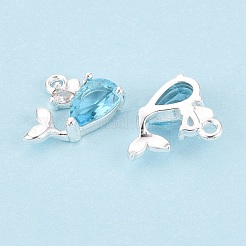 Brass Micro Pave Cubic Zirconia Charms&nbsp;KK-N288-15S