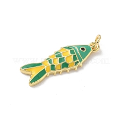 Sea Animals Brass Enamel Pendants&nbsp;KK-B155-02B-G