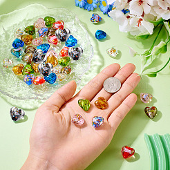 45Pcs 9 Styles Handmade Lampwork Silver Foil Glass Beads&nbsp;FOIL-TA0001-03