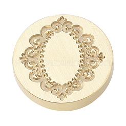 Flower Frame Brass Stamp Heads&nbsp;AJEW-M037-09G-01