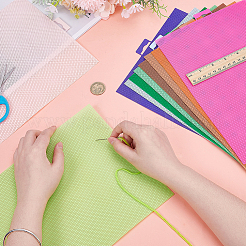 10Pcs 10 Colors Plastic Canvas Sheets for Embroidery&nbsp;DIY-AR0004-72