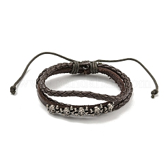 PU Imitation Leather Braided Cord Bracelets&nbsp;BJEW-P329-02AS